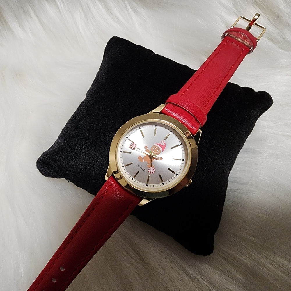 Avon- Red Gingerbread Man Watch